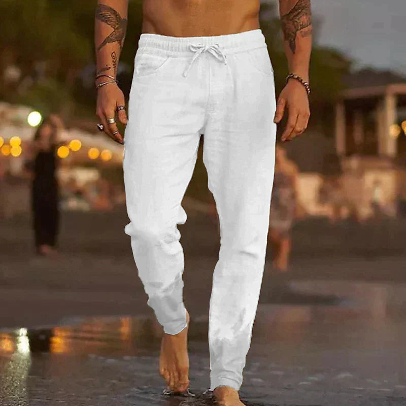 Jason | Casual Linen Trousers