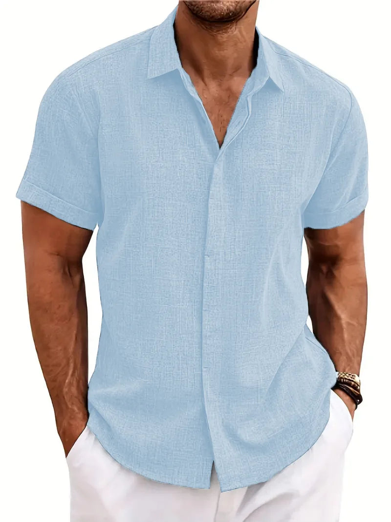 Liam | Trendy Cotton Linen Beach Shirt