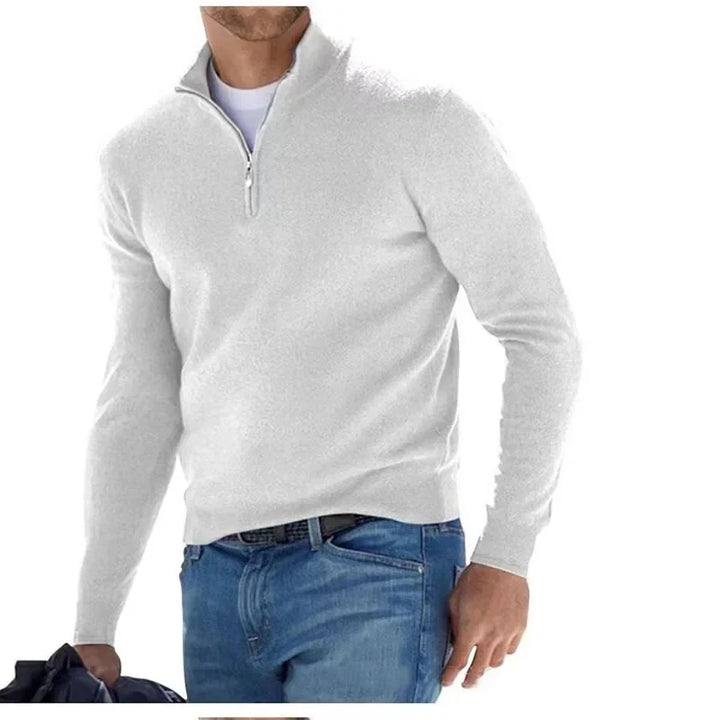 Leo | Half-Zip V-Neck Casual Sweater