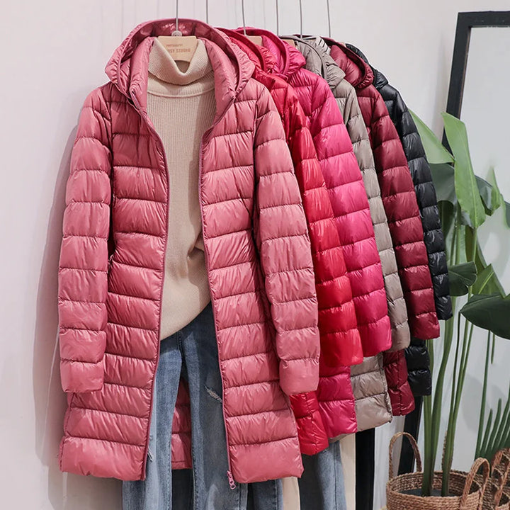 Lila | Long Ultra-Light Down Puffer Coat