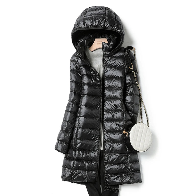 Lila | Long Ultra-Light Down Puffer Coat