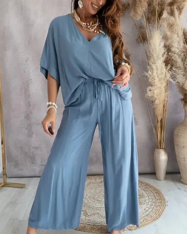 Mira | Elegant V-Neck Two-Piece Set