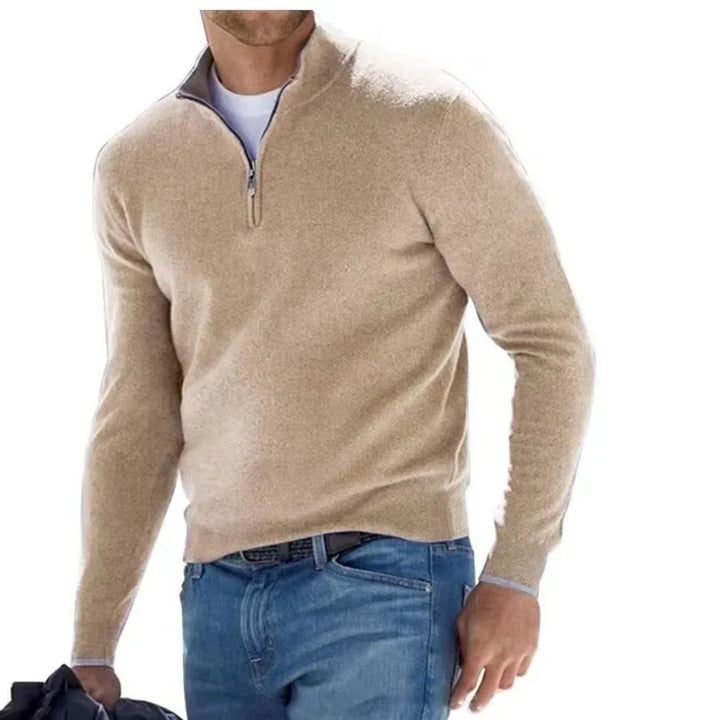 Leo | Half-Zip V-Neck Casual Sweater