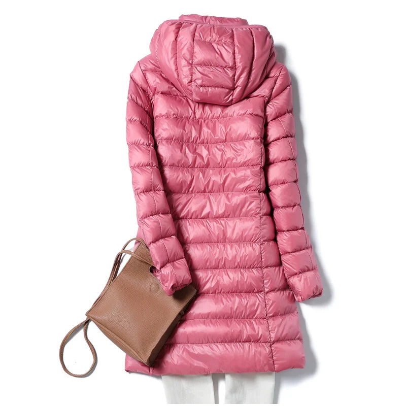 Lila | Long Ultra-Light Down Puffer Coat