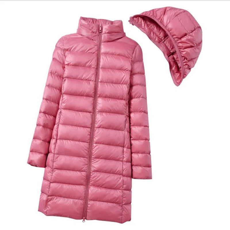 Lila | Long Ultra-Light Down Puffer Coat