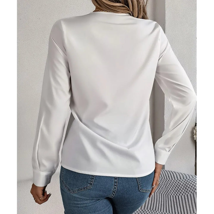 Clara | Elegant V-Neck Pullover Blouse