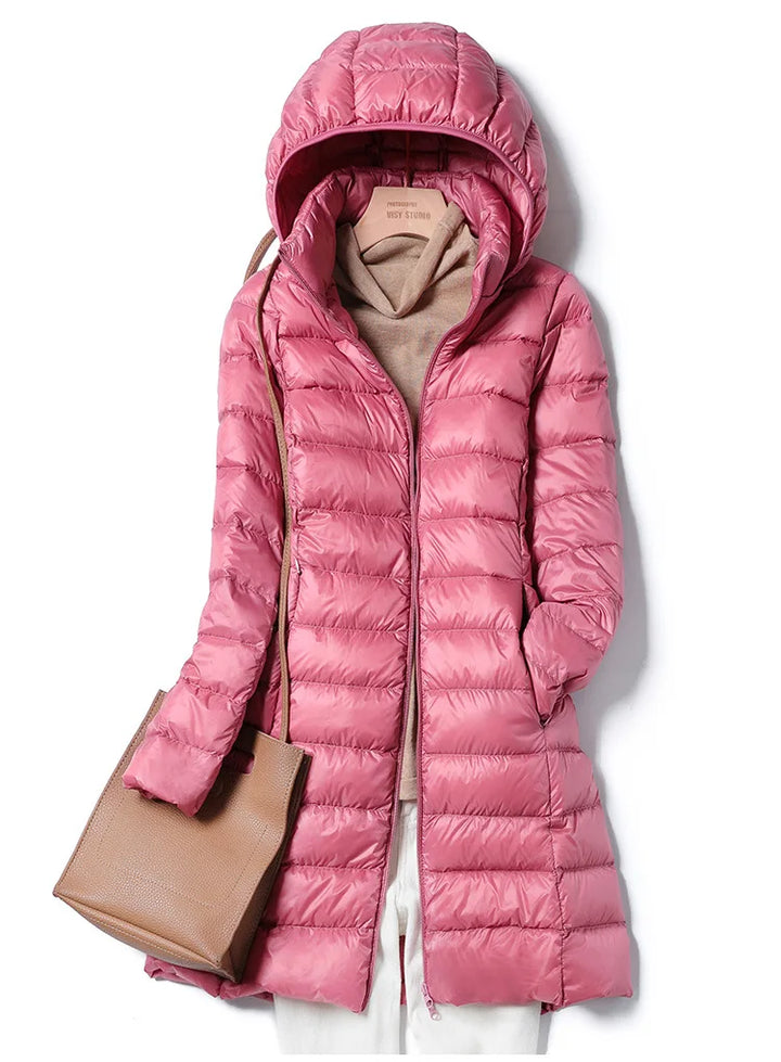 Lila | Long Ultra-Light Down Puffer Coat