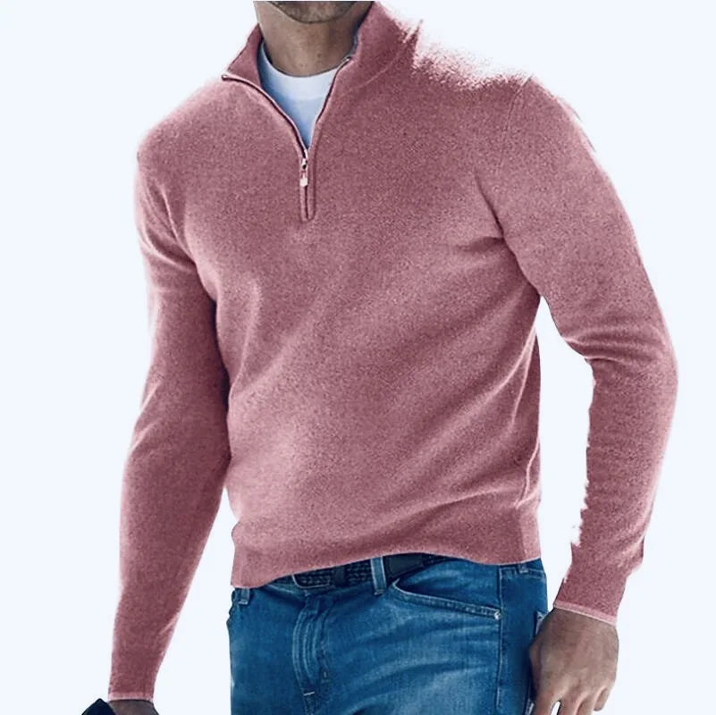 Leo | Half-Zip V-Neck Casual Sweater