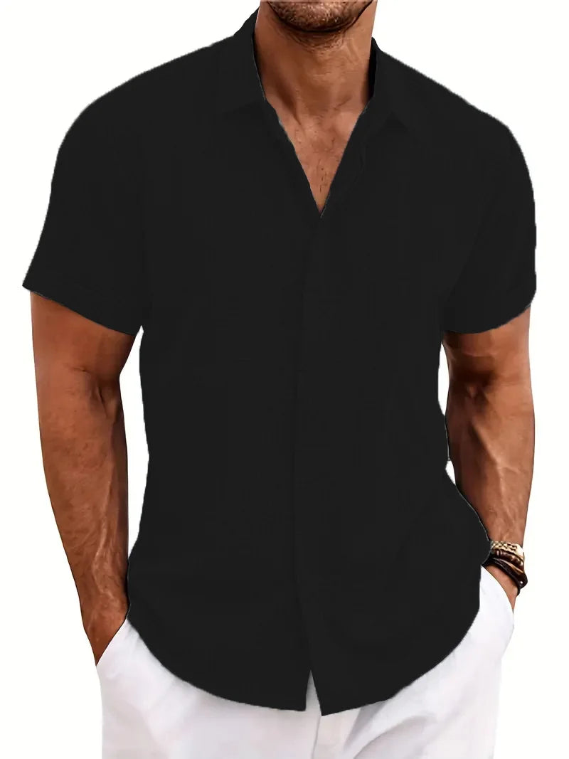 Liam | Trendy Cotton Linen Beach Shirt