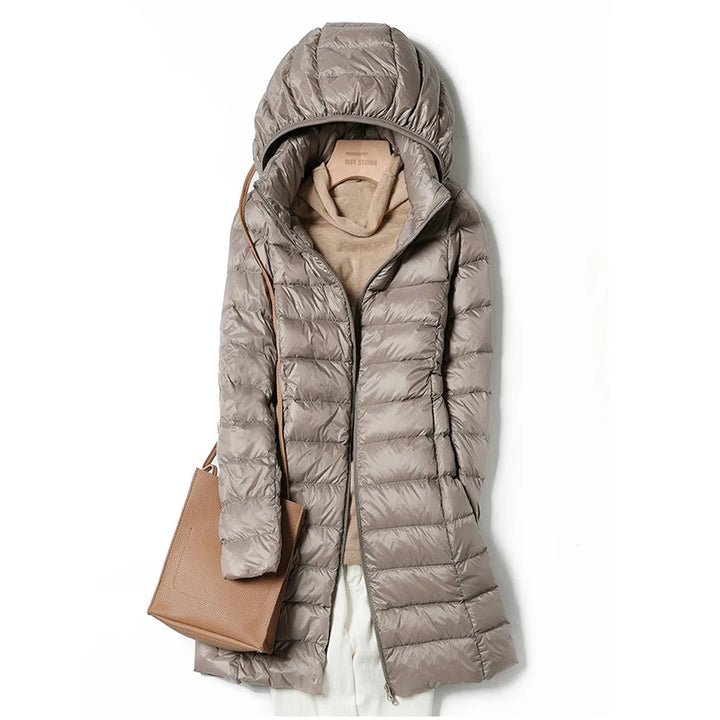 Lila | Long Ultra-Light Down Puffer Coat