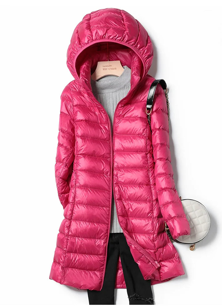 Lila | Long Ultra-Light Down Puffer Coat