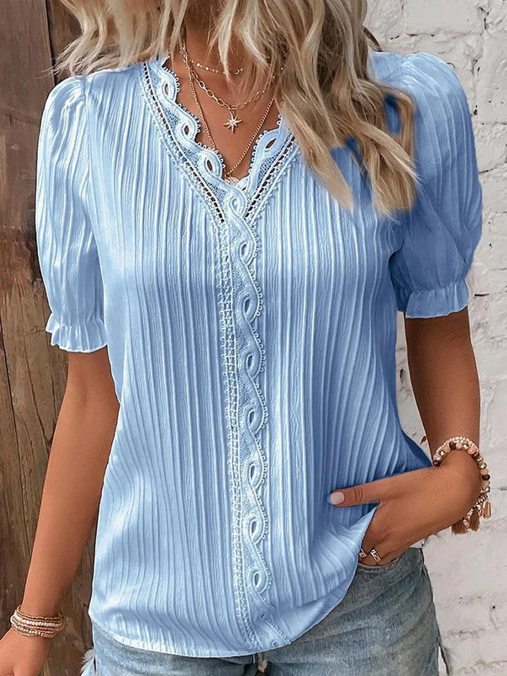 Sienna | Sexy Hollow V-Neck Blouse