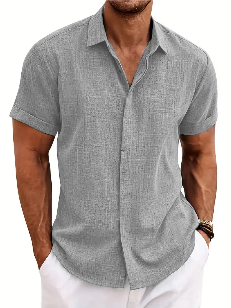 Liam | Trendy Cotton Linen Beach Shirt