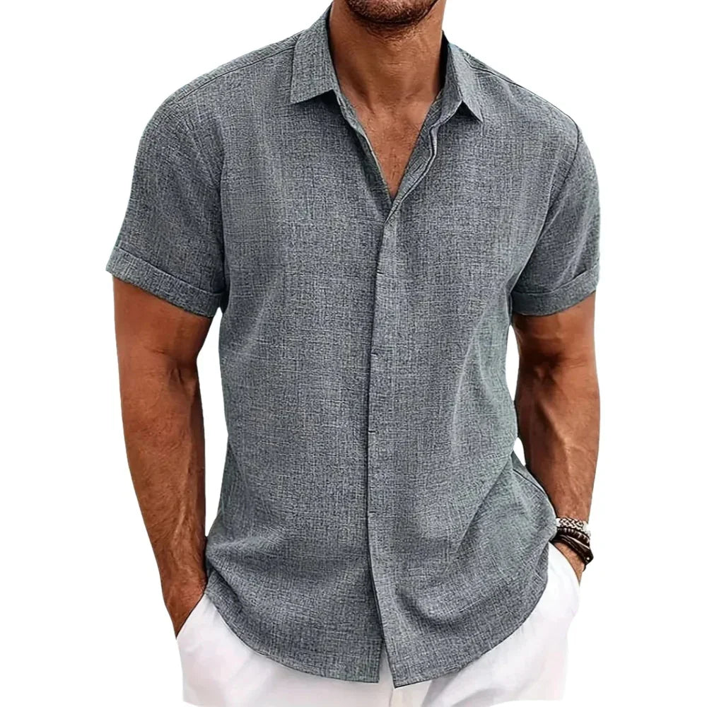 Liam | Trendy Cotton Linen Beach Shirt