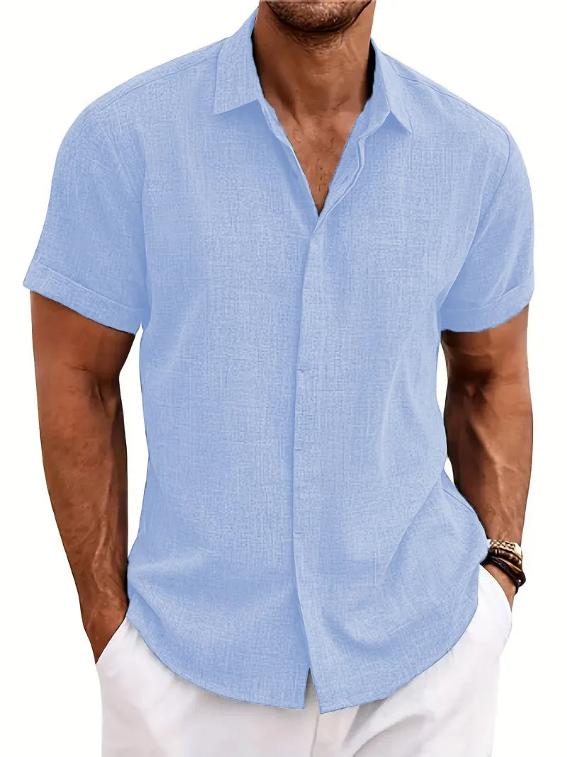 Liam | Trendy Cotton Linen Beach Shirt