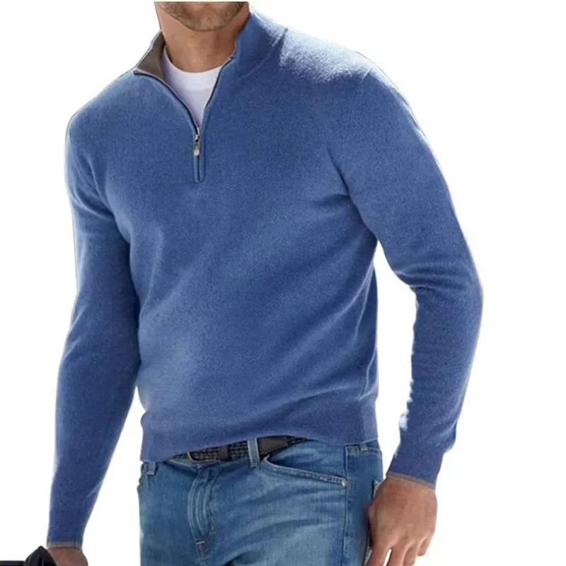 Leo | Half-Zip V-Neck Casual Sweater